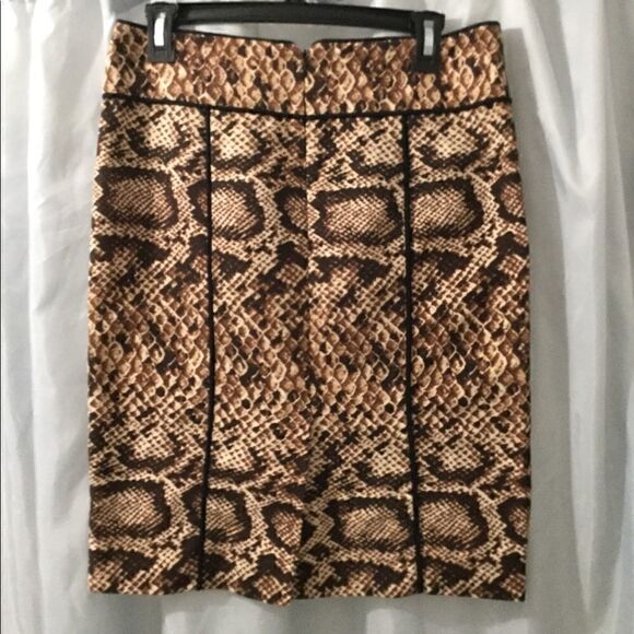 Nanette Lapore Sz 4 snake Silk blend pencil skirt - Picture 4 of 6